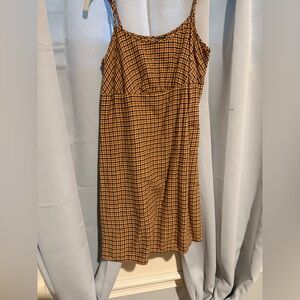 Wild Fable Checkered Dress in Orange and Black